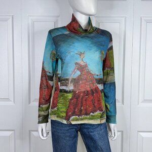 AVENTURES DES TOILES women's turtleneck sweater  medium